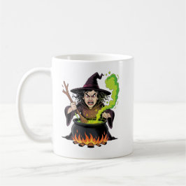 Caneca De Café Angry Witch Halloween