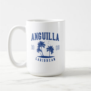 Caneca De Café Anguilla Palmeira Caribenha 1980