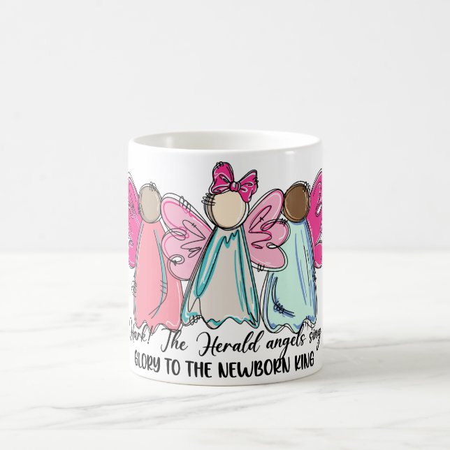 Caneca De Café Ângulos de Natal de Coquette Bonitos (Centro)