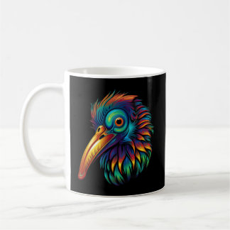 Caneca De Café Anima Pop de aves Kiwi da Nova Zelândia Colorida