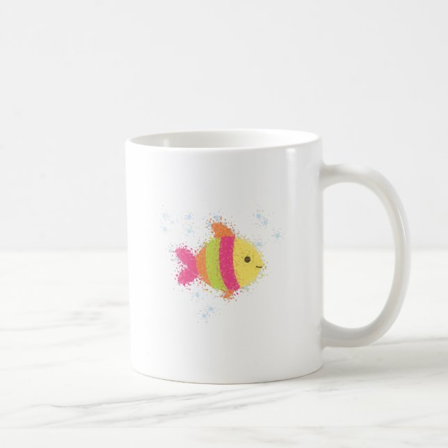 Caneca De Café Animação de Peixes Bonitos (Direita)