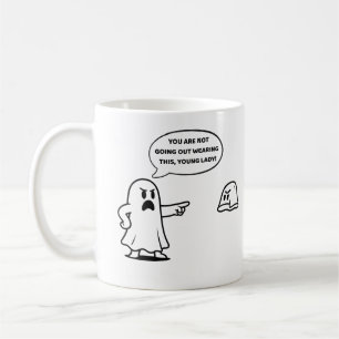 Caneca De Café Animação engraçada de aprovação de pais de fantasm