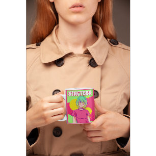 Caneca De Café Animação Retroestética 19 Vibrante Inspirada