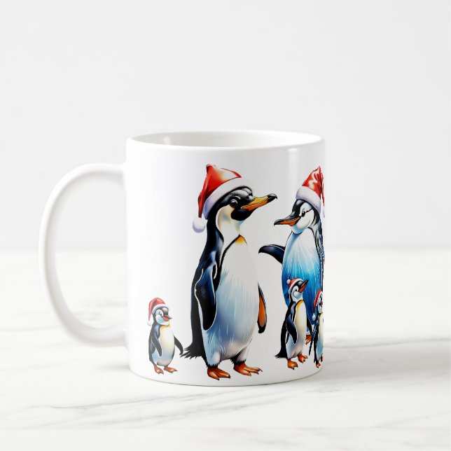 Caneca De Café Animada e convidativa ilustração de Natal (Esquerda)