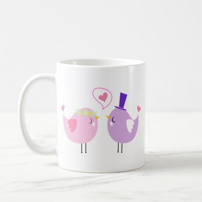 Caneca De Café Animais Antropomórficos Pássaros (Esquerda)