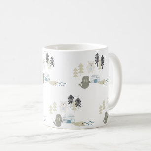 Caneca De Café Animais Árticos Fofos de Inverno