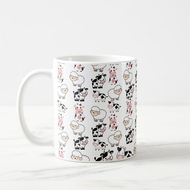 Caneca De Café animais bonitos (Esquerda)