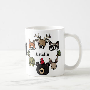 Caneca De Café Animais da Floresta Bonitos e Amigáveis, Adicione