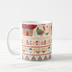 Caneca De Café Animais da Floresta Látea: Fundo bege