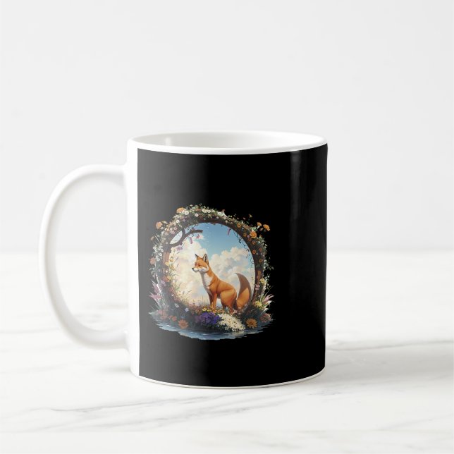 Caneca De Café Animais das Florestas de Montanha Raposa Natureza (Esquerda)