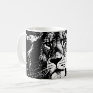 Caneca De Café Animais De Arte modelo-Pop-Leão Enfrentam O Rei