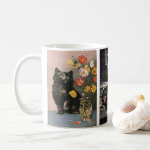 Caneca De Café Animais de Estimação Antigos, Gatinho Listrado Fof