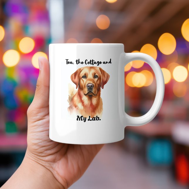 Caneca De Café Animais de estimação Sandy Brown Aquarela Personal (Beautiful Lab. Graphic)