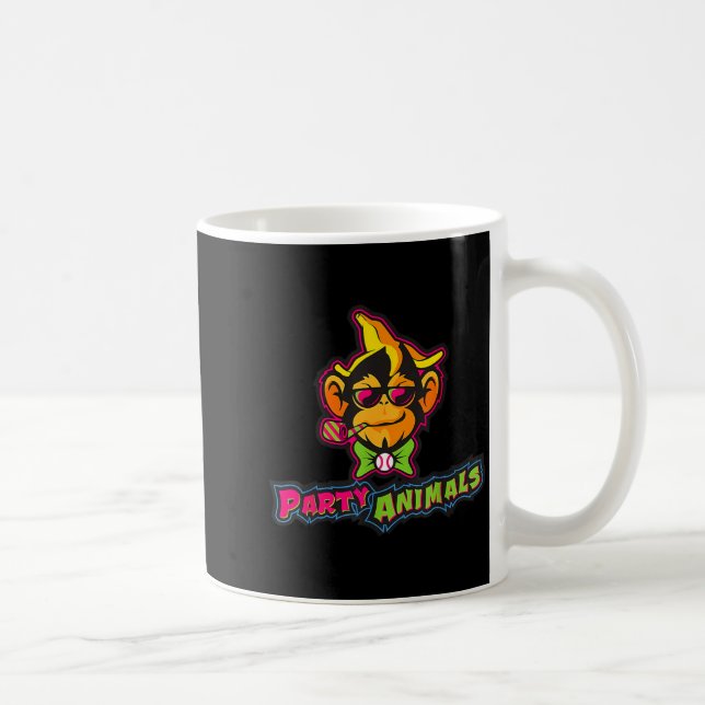 Caneca De Café Animais de festa macaco de beisebol  (Direita)