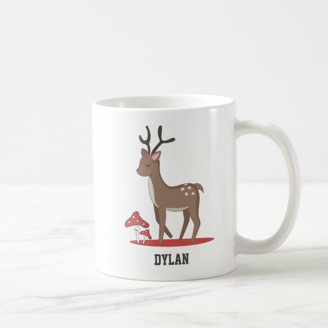 Caneca De Café Animais de Floresta Personalizados Dão Chocolate Q (Direita)