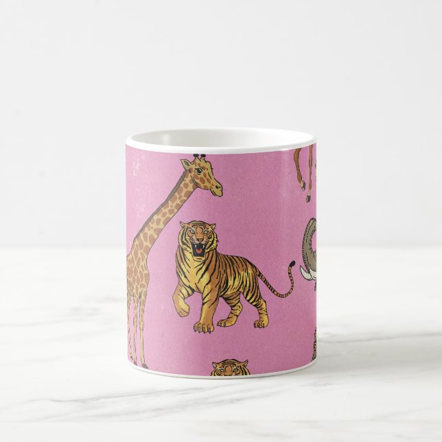 Caneca De Café Animais de Zoológico Vintage (Centro)