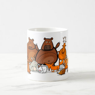 Caneca De Café Animais Divertidos da Floresta Criaturas Florestai
