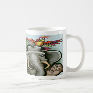 Caneca De Café Animais do jardim zoológico