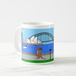 Caneca De Café Animais do Mundo, Austrália: Canguru & Coala