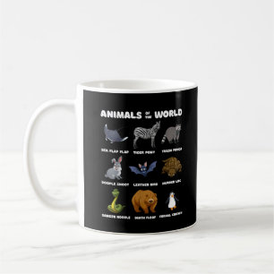 Caneca De Café Animais Do Mundo Presente Divertido Memes De Anima