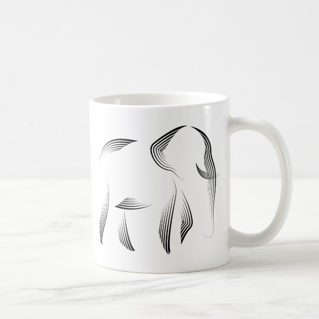 Caneca De Café Animais - elefante (Direita)