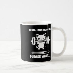 Caneca De Café Animais Instalando Músculos Fitness Musculação Gat