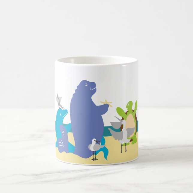 Caneca De Café Animais Marinhos Caprichosos  (Centro)