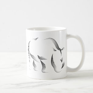 Caneca De Café Animais - rinoceronte