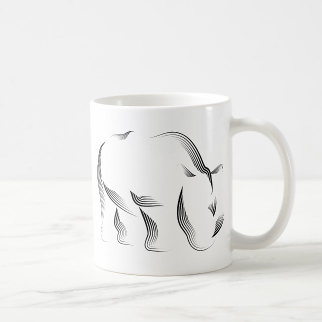 Caneca De Café Animais - rinoceronte (Direita)