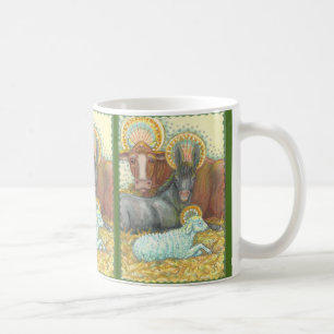 Caneca De Café Animais SANTAMENTE da natividade da NOITE na