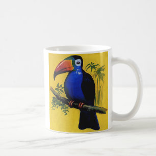 Caneca De Café Animais Selvagens Antigos Pássaros, Tucano Tropica