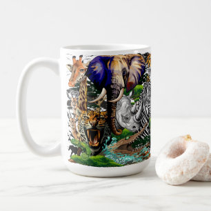 Caneca De Café Animais Selvagens da savana africana