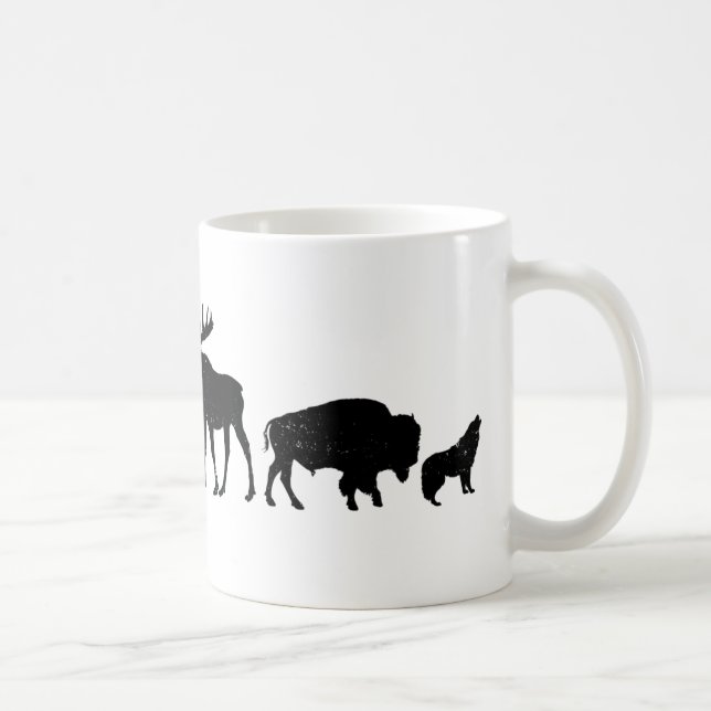 Caneca De Café Animais selvagens de Yellowstone (Direita)