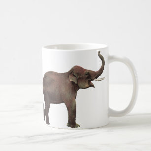 Caneca De Café Animais Selvagens Vintage, Bons Elefantes Asiátic