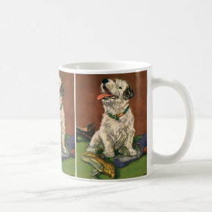 Caneca De Café Animais Vintage, Calçados De Mascar Com Pupppy Cu