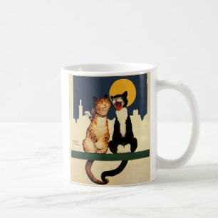 Caneca De Café Animais Vintage Cats Singing, Engraçados e Bobos