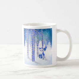 Caneca De Café Animal da Floresta de Neve Inverno