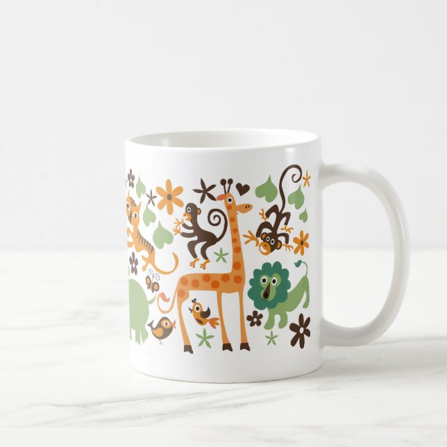 caneca de café animal da selva (Direita)
