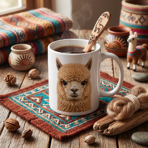 Caneca De Café Animal de Alpaca Fofa e Felpuda