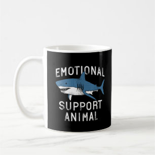Caneca De Café Animal de Apoio Emocional Punho de Tubarão Assusta