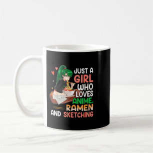Caneca De Café Anime Bonito Só Uma Menina Que Ama Anime Ramen E S