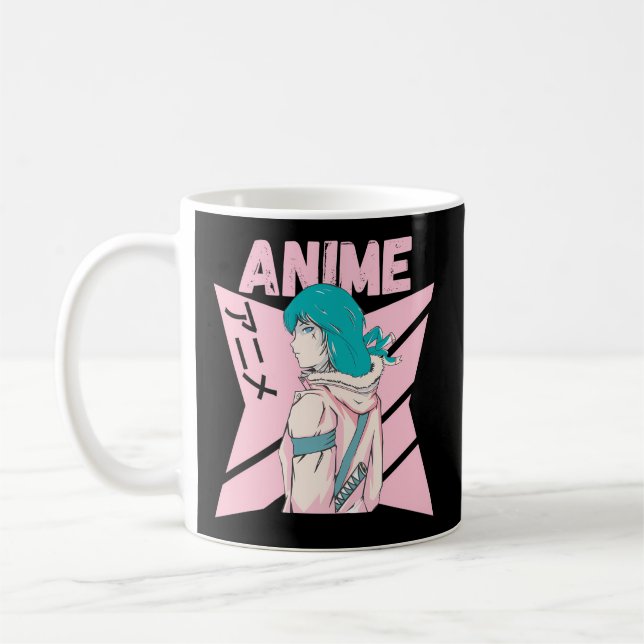 Caneca De Café Anime Confiante - Anime Kanji (Esquerda)