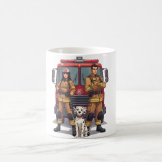 Caneca de Café Anime de Bombeiros Heróicos & Dalma
