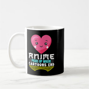 Caneca De Café Anime Engraçado Cita Anime Pega Onde Cartoons Le
