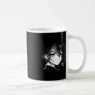 Caneca De Café Anime Girl Anime Envie um desenho de arte em tinta