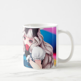 Caneca De Café Anime Girl Art