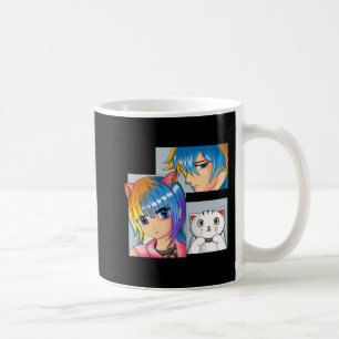 Caneca De Café Anime Girl Cat Otaku Anime Merch Kawaii Coisas