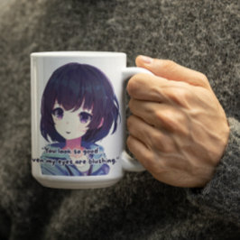 Caneca De Café Anime Girl comentando Você está tão bonita