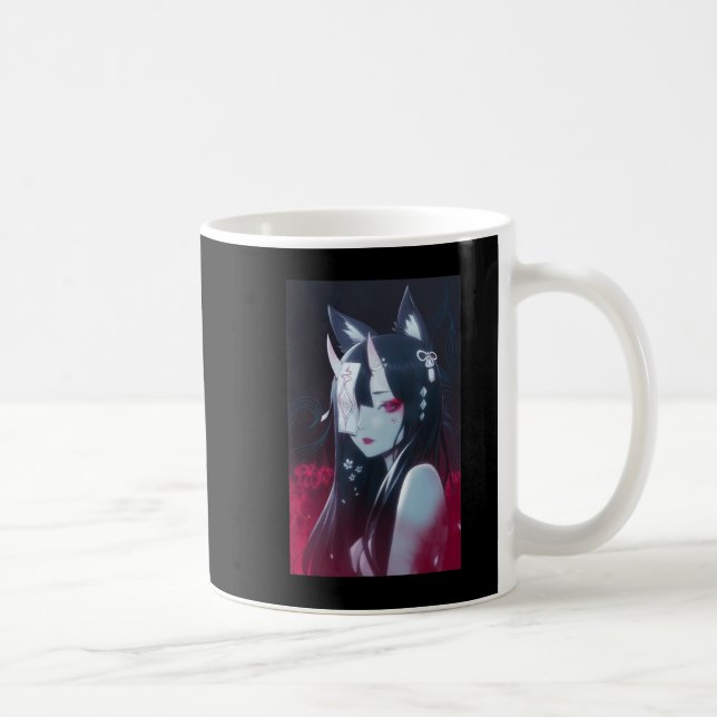 Caneca De Café Anime Girl Kawaii Waifu Aestética japonesa Manga O (Direita)