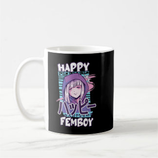 Caneca De Café Anime Happy Femboy with Happy in japanese - Cute '